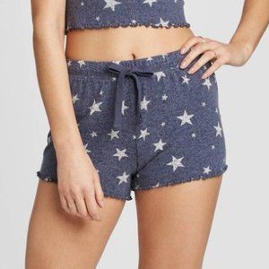Women Star Print Shorts (Blue/Sleepwear)
